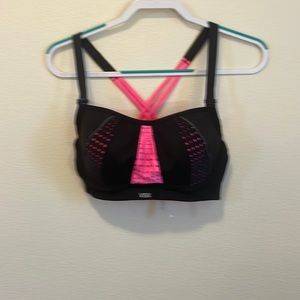 VSX SPORT size 34D black and hot pink sports bra.